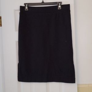 Madewell ponte knit pencil skirt, black, large